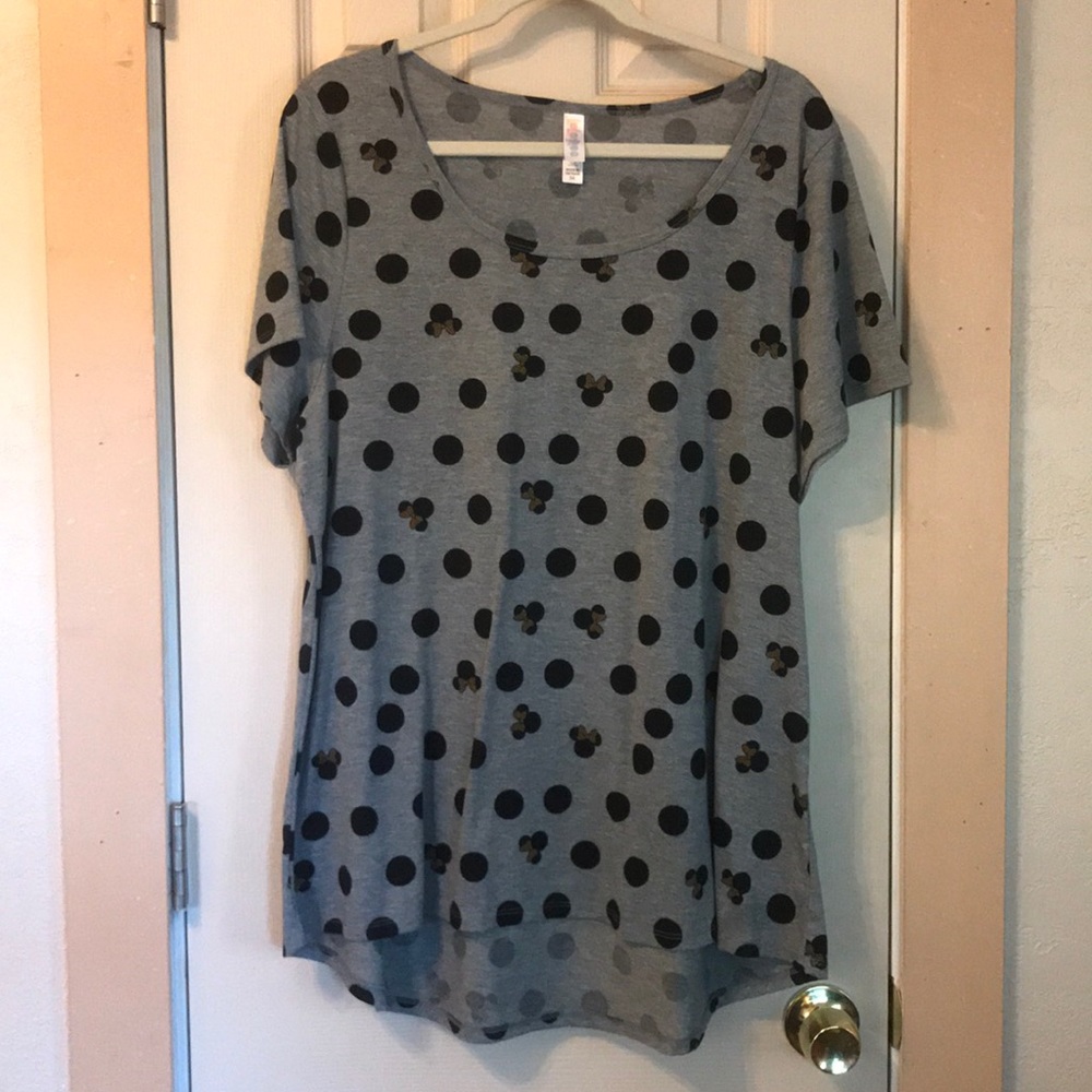Lularoe Gray Minnie Mouse Perfect T Size 2XL